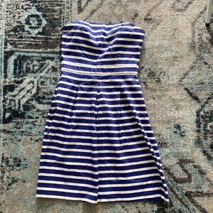 Gap blue & white striped dress with pockets